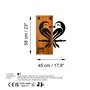Wallity Love Birds 5 Escultura de pared de madera y metal